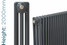 NF3-A-2000-TH - Infinity Anthracite 3 Column Radiator 12 Sections H2000mm X W576mm NF3-A-2000-TH - Infinity Anthracite 3 Column Radiator 12 Sections H2000mm X W576mm